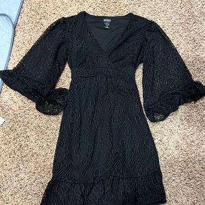 SOHO APPAREL LTD, black lace lined dress size PETITE XL